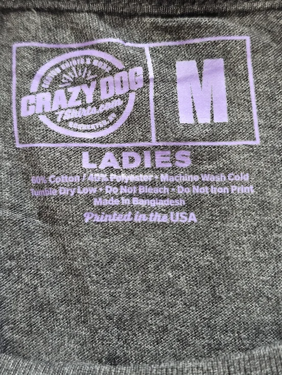 Graphic Gray T-shirt Women's, Size Medium, "Hold On. Let Me Overthink This." New - Picture 2 of 3